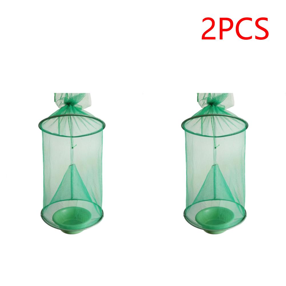 Hanging Fly Trap Cage Reusable Folding Flies Catcher Cage Practical Insect Catching Traps Control Tool for Courtyard Garden