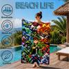 Superhero Cityscape Adventure Beach Towel, Super Soft Microfiber, Perfect Gift for Her/Him, Birthday, for Pool, Beach, Travel, Decor Beach Party