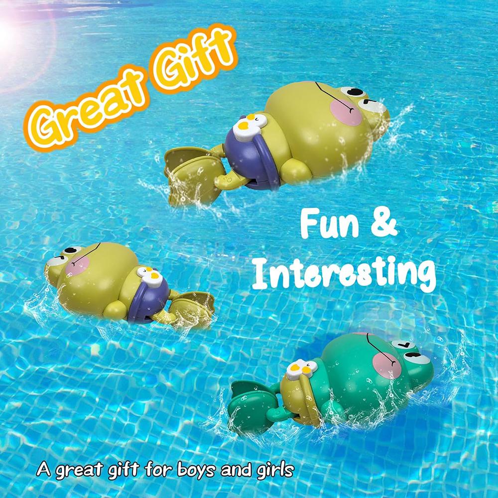 Children's bath toys - Clockwork frogs that float and swim