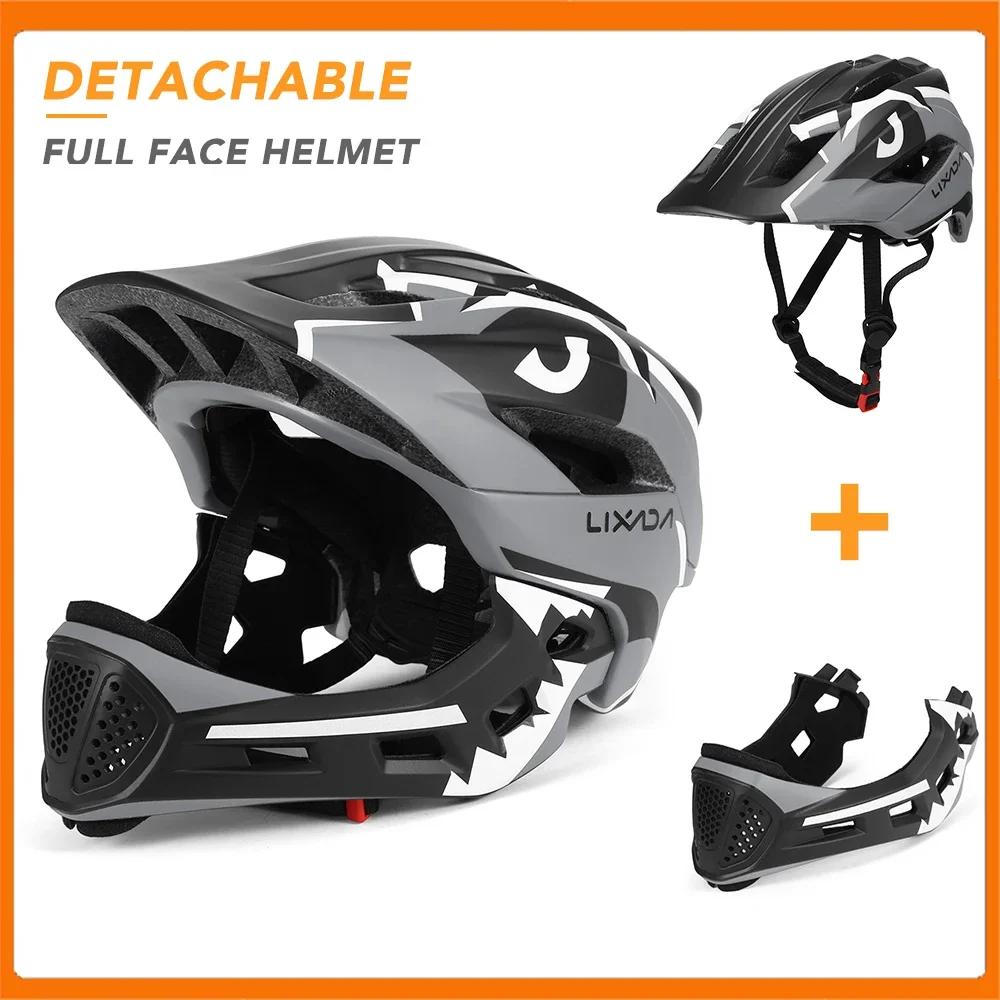 New Kids Detachable Full Face Helmet for BMX Bike Skateboarding Roller Skating Adjustable Impact-Resistant Sports Safety Gear