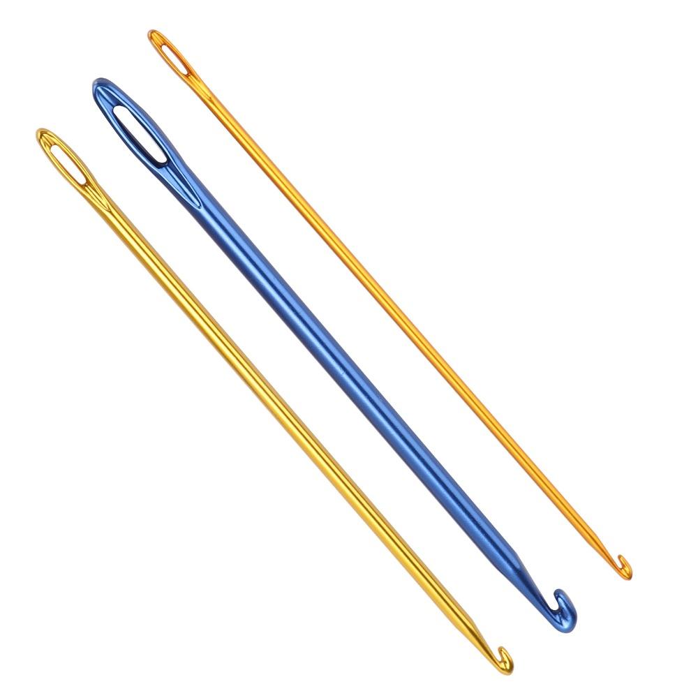 3Pcs 2.75mm 4mm 6mm Sizes Tunisian Afghan Crochet Hook Knitting Needles  For Scarves Gloves