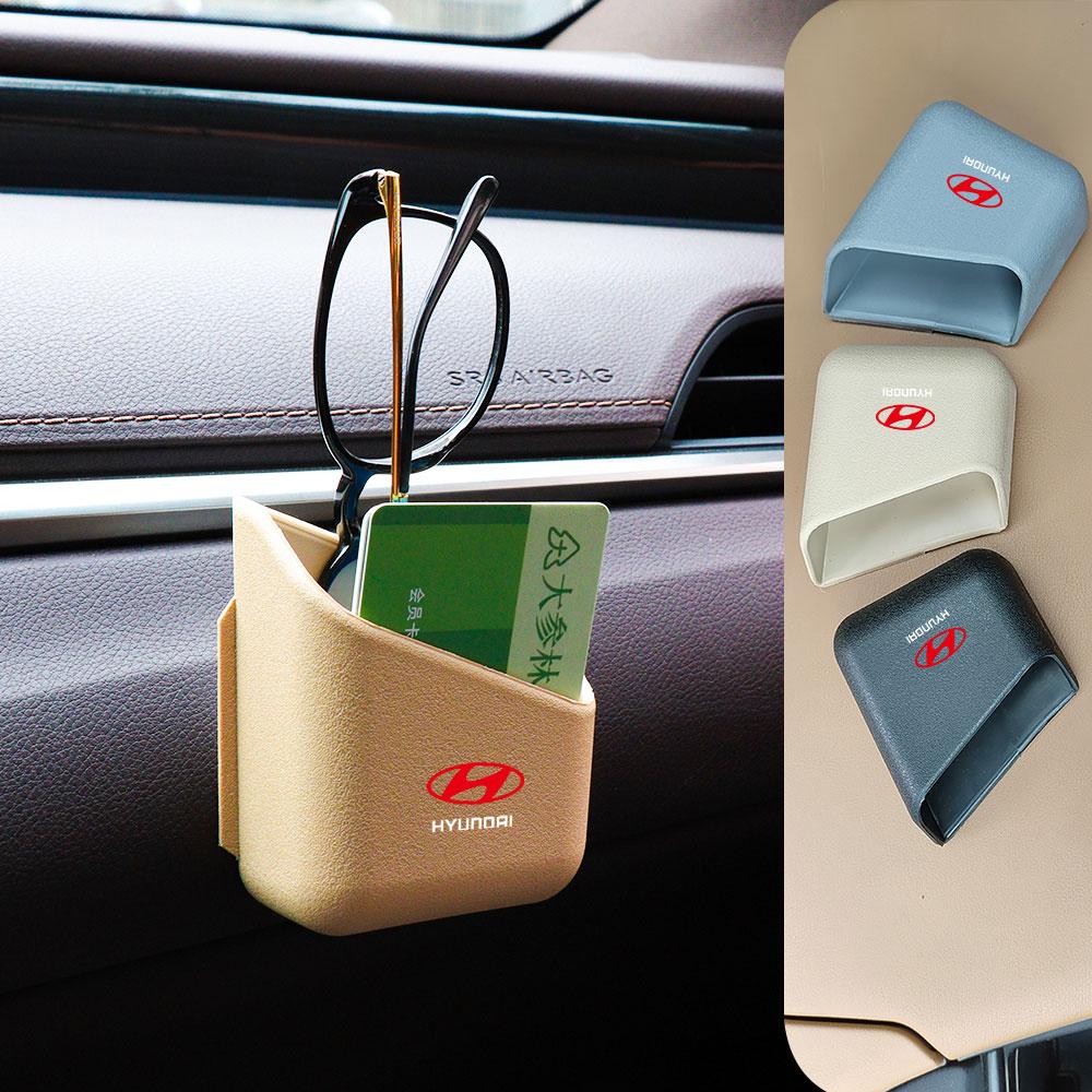 2PCS Auto Styling Badge Organizers Car Pillar Storage Box Interior Accessories For Hyundai GDI I20 IX20 IX35 Tucson Accent Azera lh3
