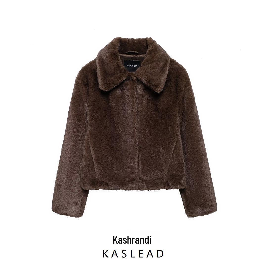 

2024 Autumn Women s Stylish Faux Fur Jacket - European & American Fashion 5320872 Large