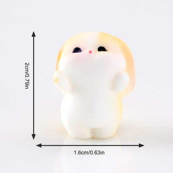 3 Pcs Mini Resin Rabbit Figurine Tiny Cartoon Bunny Sculpture Miniature Animal Fairy Garden Ornament for Moss Landscape DIY Plant Pot Home Decor