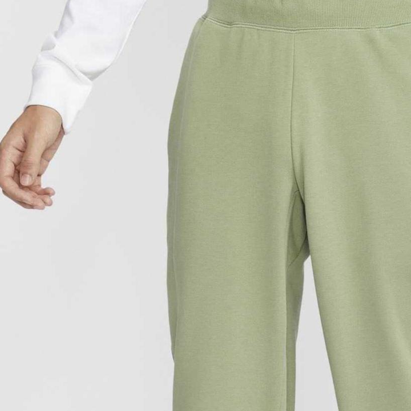 Nike Comfortable Warm Skin-Friendly Fitted Cuffed Long Pants Knitted Sports Pants Men bottoms Oil-Green White 528717-386