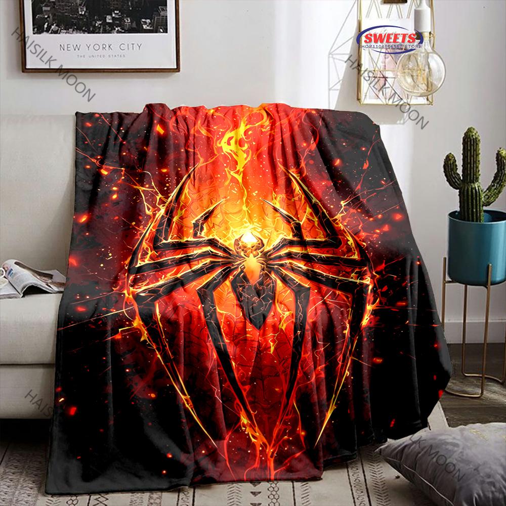6 Sizes Flame Spider Soft Flannel Blanket for Home Bed Office, Special Birthday Christmas Gift for Son Husband, Machine Washable