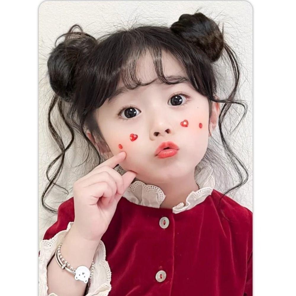 Kudrnatý drdol Dětský rozcuchaný drdol Vlasová gumička Příčesky Syntetické gumičky pro děti