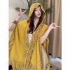 Solid color gray triangular shawl with women's new triangular scarf, young fashion and high sense of versatility