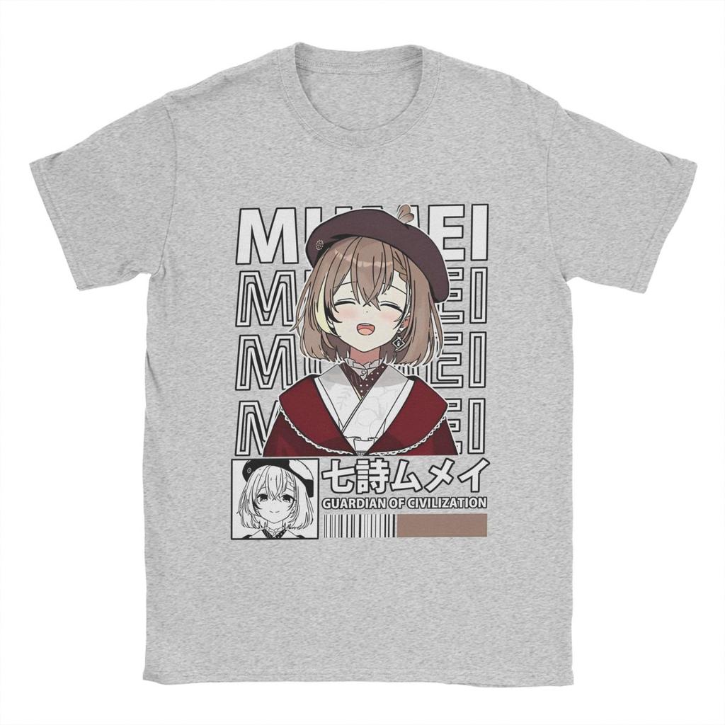 Summer Men Women's FuwaMoco Nanashi Mumei Kimono Shirt Merch Pure Cotton Tops T-shirt Casual Tee Shirt