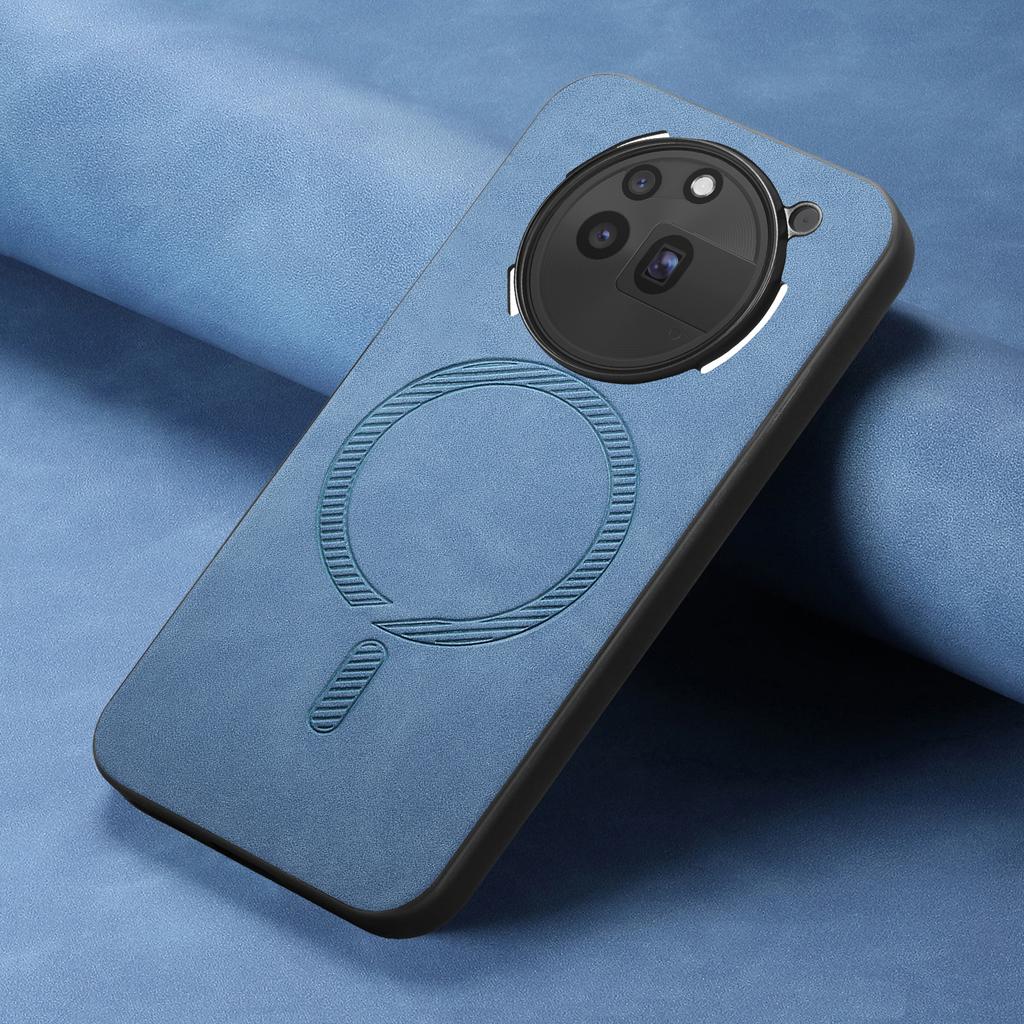 For Nothing Phone (3a) Pro Leather Back Magnetic Case Skin-touch Phone Cover