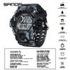 Sanda Multi-functional Outdoor Mountaineering Camouflage Sport Waterproof Alarm Clock Watch