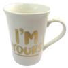 Les Trésors De Lily [P5214] - Duo of Porcelain Mugs 'You're Mine & I'm Yours' Ivory Gold (2 Mugs)