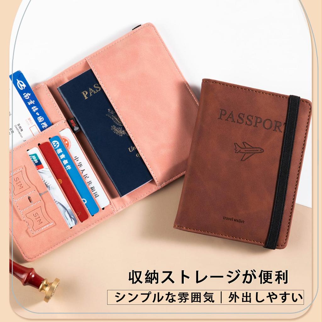 Akkerds Passport Passport Simple Multifunctional Certificate Bag with Airline Ticket Perfect for Domestic and International Pink Bag, Anti-Theft