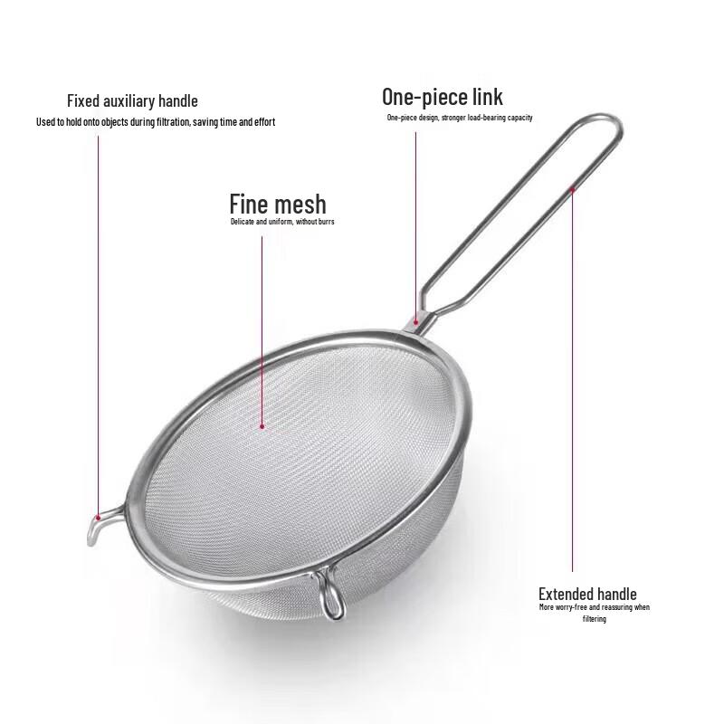 Di Rui En 20cm Stainless Steel Fine Mesh Strainer