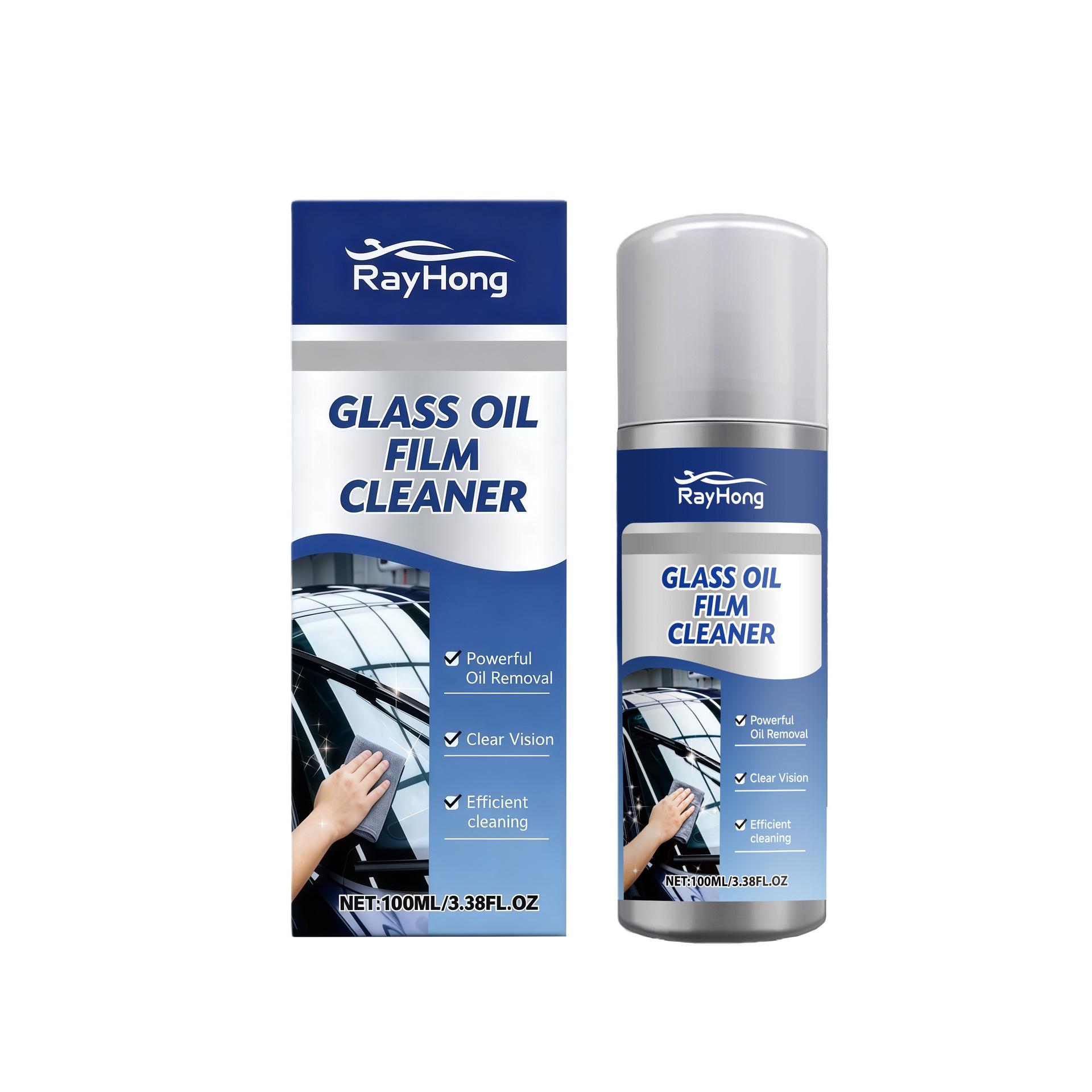 RAYHONG Car Glass Cleaner: Multi-Purpose Oil Film & Stain Remover for Clear Vision