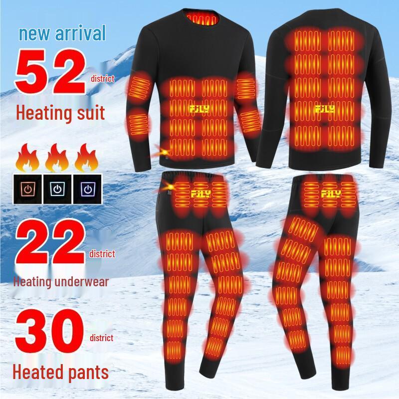 Intelligentes beheizbares Baumwolljacken- und Hosen-Set: Winterkleidung mit konstanter Temperatur