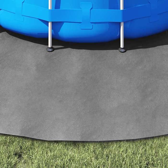 VidaXL Bâche de Piscine, Tapis de Sol Rond, Couverture de Piscine, Protection de Piscine Jardin Terrasse, Gris Clair Ø306 cm 94216