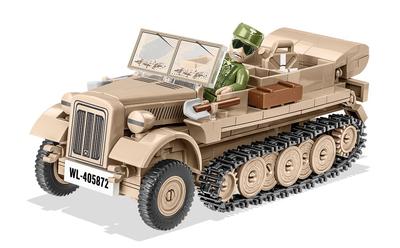 COBI Kostky Německý tank Sd.Kfz.10 Demag D7, Měřítko 1:35, 283 dílků, Kompatibilní s Lego [VYROBENO V EU] 2273