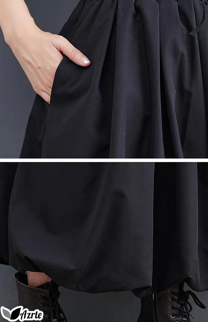 Azulte Long Perfect for Everyday and Going with a Flattering Maxi Balloon Cocoon Size XL Women's Skirt, Commuting, School, Wear, Out, Silhouette, 294,