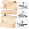 LEDMOMO Multi-Purpose Wooden Display Stand, Tiered, for Collectibles, Figures, Jewelry, Toy Models, and Cake Stands