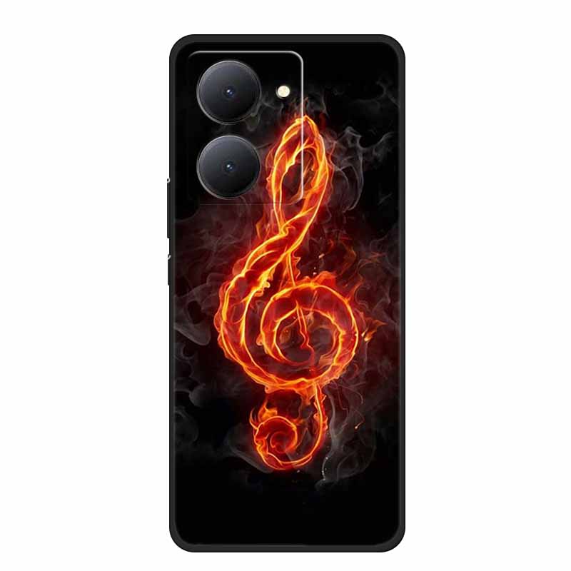 For VIVO Y36 Y78m Y27 5G Case Animals Soft Silicone Back Cover Phone Cases for VIVO Y27 5G VIVOY36 5G 6.64" Cool Wolf Cat Fundas