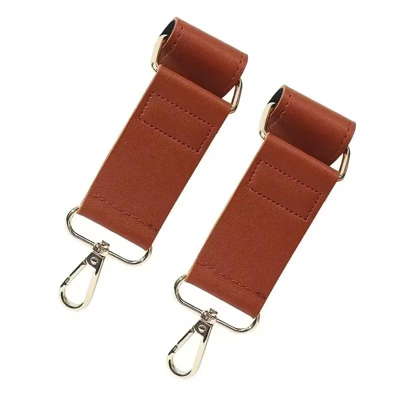 Baby Stroller Hook Fashion Pu Leather Adjustable Pram Hook Cart Organizer Diaper Bag Hanger Children Boy Girl Travel Accessories
