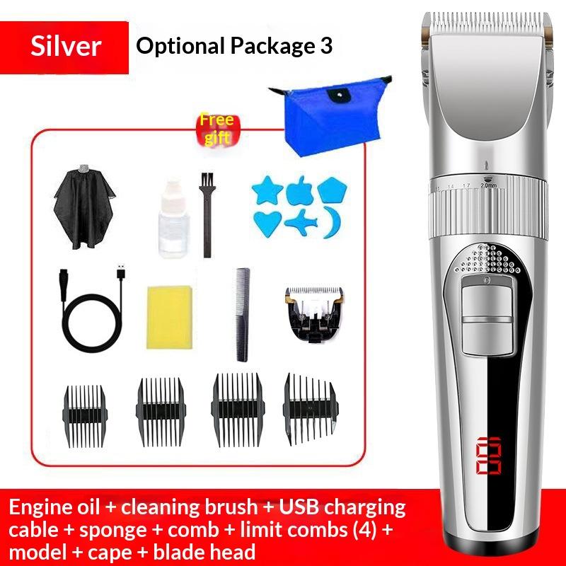 New hair clipper electric hair clipper electric clipper rechargeable razor hair clipper electric clipper LCD digital display car