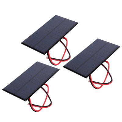 3pcs DC 6V 1W Module de Puissance Cellule Panneau Solaire Panneau Solaire en Silicium Polycristallin avec Câble de 30cm