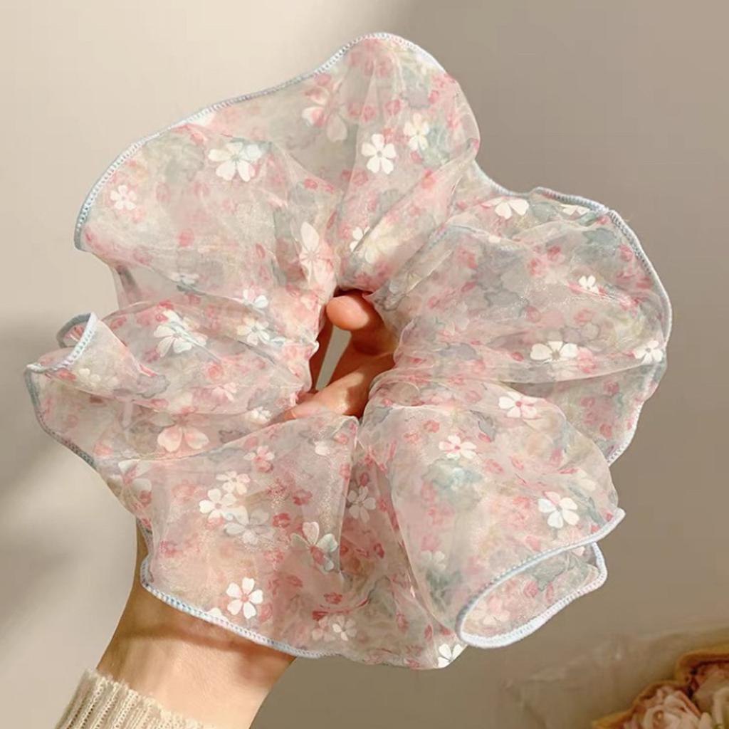 Stylish Lace Hair Scrunchies No Damage Scrunchy Hair Bands Ponytail Holders for Thick Curly and Thin Fine Hair