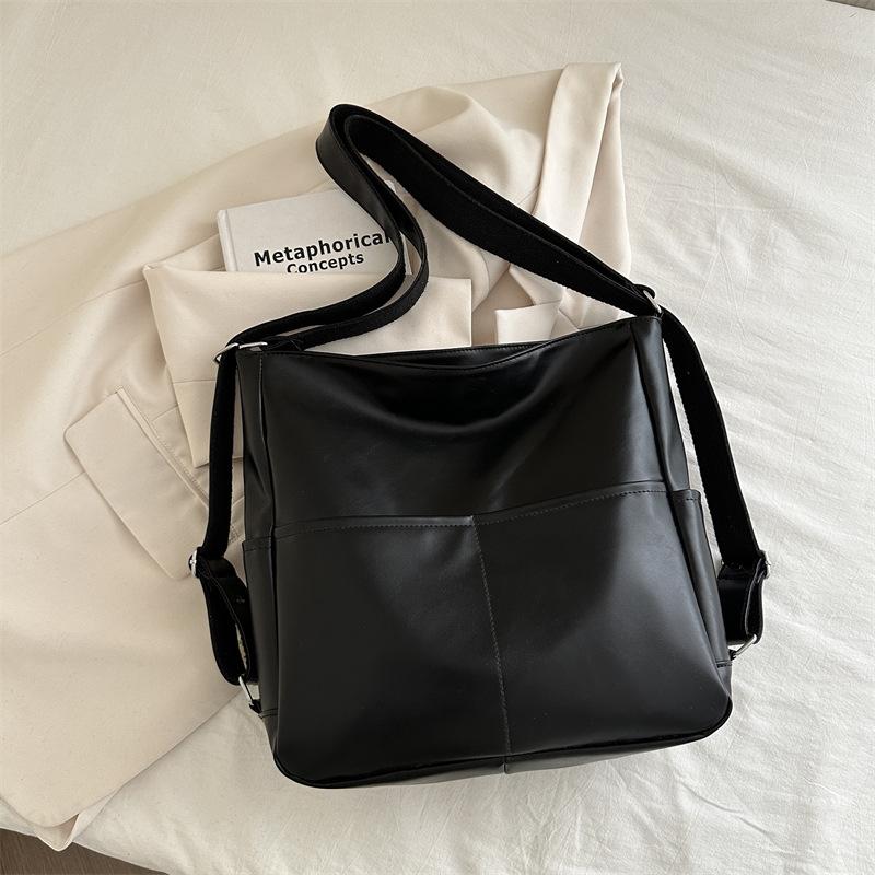 

Мягкая сумка для лица, женский многоцелевой рюкзак большой вместимости, сумка-тоут для поездок на работу, многофункциональный рюкзак, сумка Oblique Span чёрный