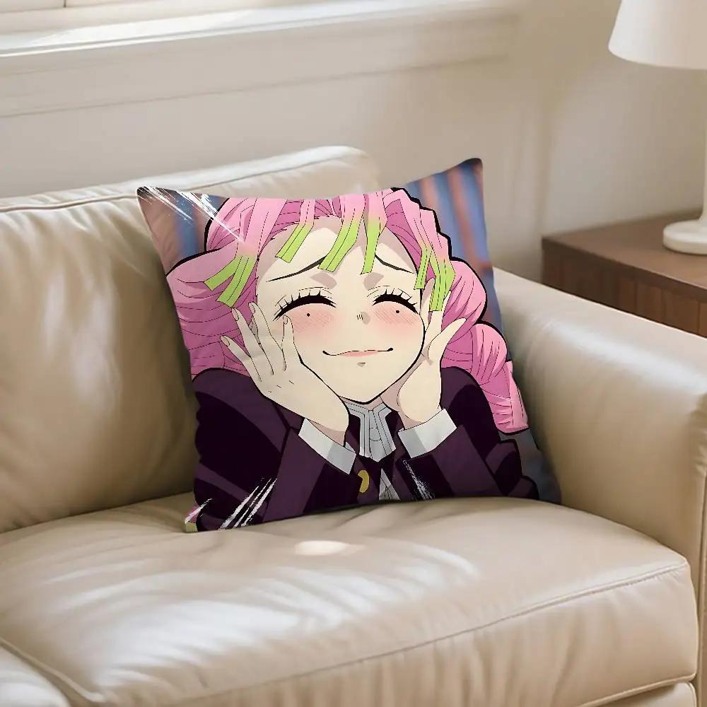 Niedlicher K-Kanroji Mitsuri Kissenbezug Kissenbezug Weich Niedlich Wurfkissenbezug Für Auto Sofa Kissenbezug Polyester Mit Reißverschluss