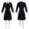 Anime Wednesday Adams Cosplay American Drama Same Dress Wednesday Women's Black Dress Halloween Costume For Woman