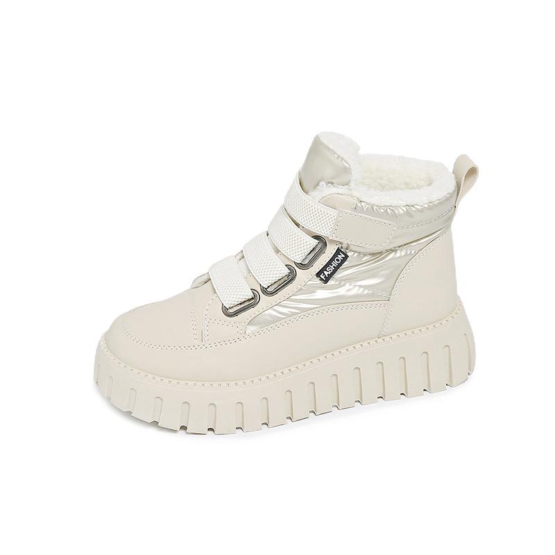 

thick-soled snow boots women s new winter velvet cotton shoes waterproof and non-slip cotton boots 43 хакі