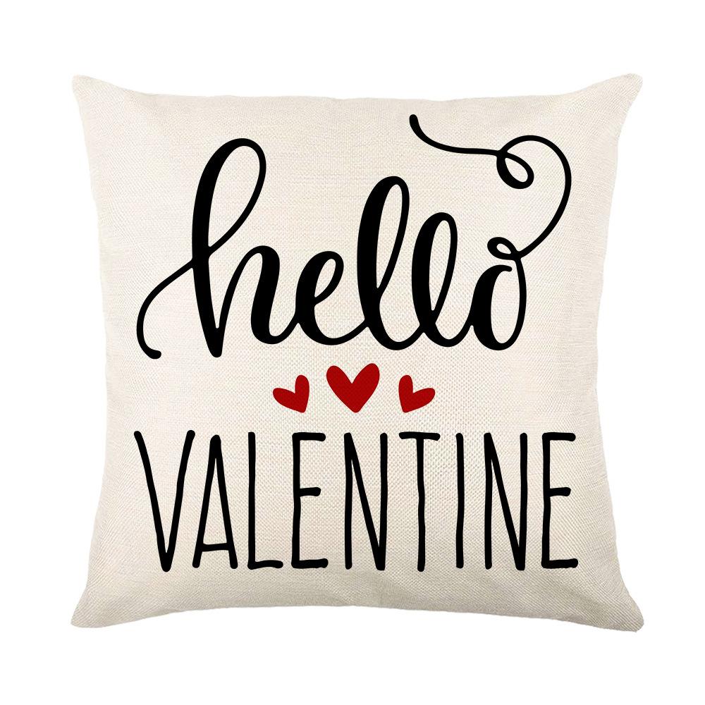 New Valentine's Day Polyester Printed Cushion Cover Nordic Home Sofa Cushion Cover Bedroom Cushion