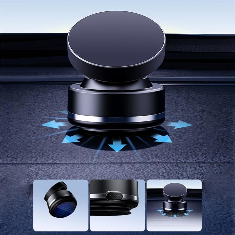 Electric Vacuum Magnetic Suction Phone Bracket with Strong Suction Cup for Navigation Driver Passenger Easy Installation