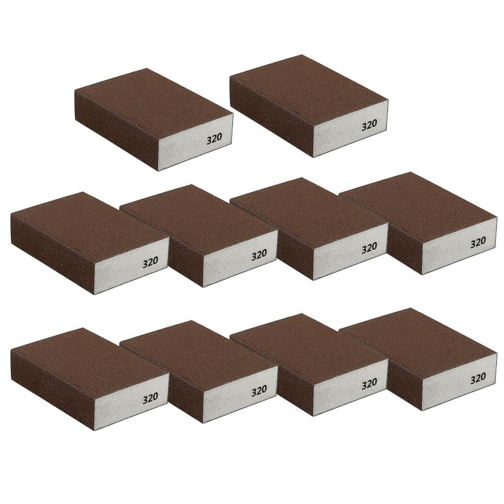 

10 шт. шлифовальных губок для влажной и сухой полировки, наждачная бумага, абразивный поролоновый диск, зернистость 60/80/100/120/180/240/320, шлифовальный инструмент для деревообработки