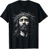 Jesus Kristus Ansikte Törnekrona Religiös Tro T-shirt