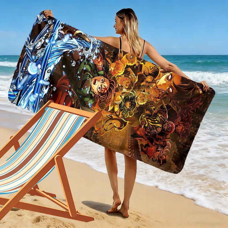 Zen Warrior Harmony Beach Towel Beach Beach Towel for Vacation Photos Seaside Quickdrying Swim Towel Outdoor Pool Towel Fashion