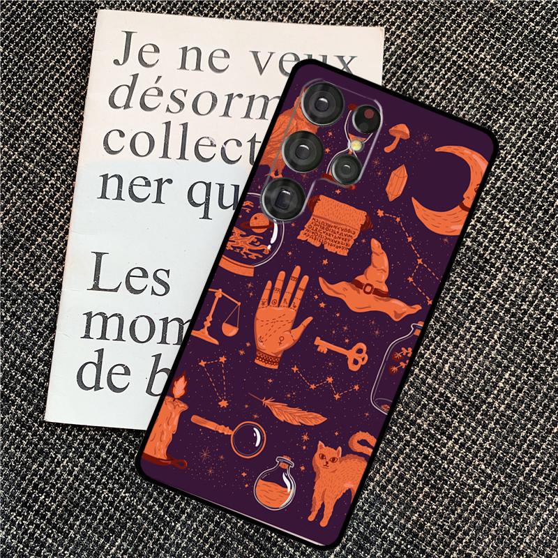 Girly Pastel Witch Goth Ouija Case For Samsung Galaxy S23 Ultra S22 S20 S21 FE Note 10 20 Ultra S8 S9 S10 S24 Plus Cover