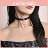 Collier Ras-du-cou Cœur d'Amour en Acier Titane Avec Finition Pour Femmes à la Mode