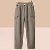 2024 New Style Plus Velvet Thick Slimming Harem Pants for Middle-Aged Women: Autumn/Winter Fashion