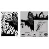 Autocolant pentru fereastră de Halloween Dovleac, fantomă, vrăjitoare, schelet, sperietoare, cu două fețe, impermeabil, PVC, detașabil, sticlă electrostatică, autocolant pentru casă.