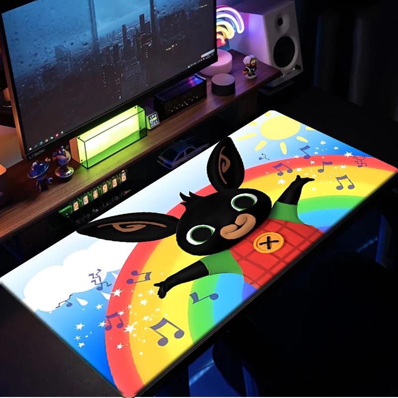 Rainbow Bing Friends Singing Mouse Pad, Rubber Base, Mouse Pad for Gamers and Office Use, Gaming Desk , Easy To Clean Mat Christmas fan gifts