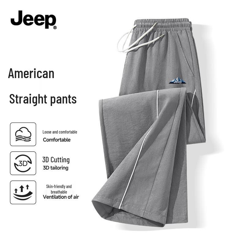 JEEP Men s Summer Breathable Straight-Leg Casual Pants L