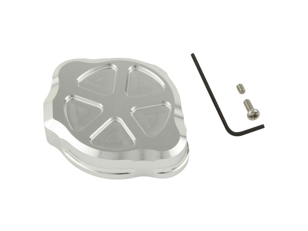 POSH 132315-03 Motorcycle Supplies Aluminum Machine Radiator Cap Z900RS/CAFE (21-23 Years), Silver