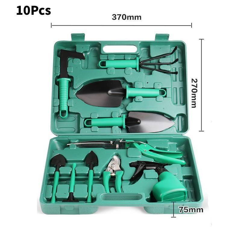 

Инструменты Набор для садоводства 10 предметов Садовые ручные Подарки Женщинам Мужчинам Принадлежности Садовод зелёный