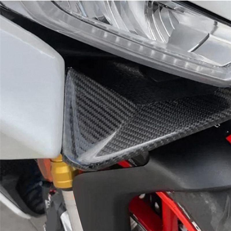 Authentic Motorcycle Front Lip Wind Wing Cover Real Carbon Fiber Cone Aerodynamics Fairing Spoiler For Aprilia RS 660 -2024