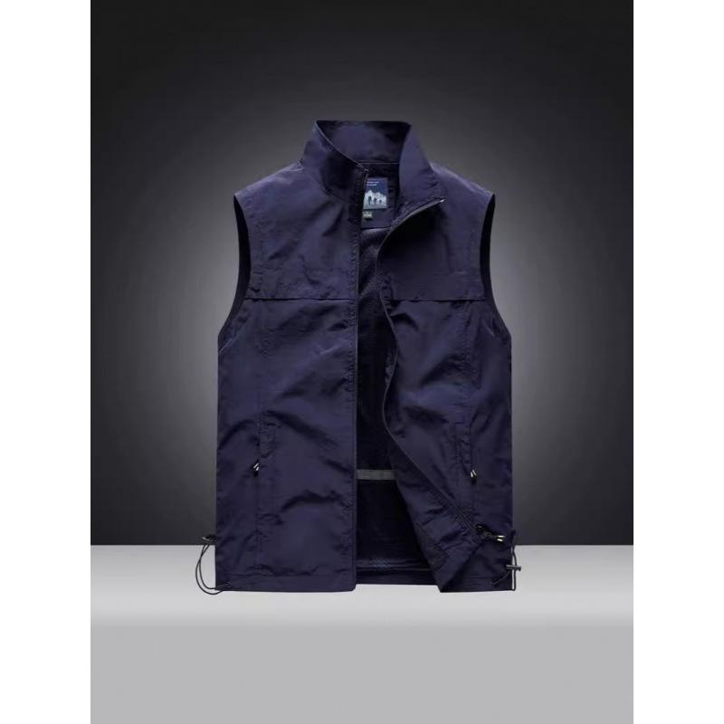 Men's Four Seasons Middle-aged Outdoor Leisure Loose Large Size Vest European and American Sports Multi-bag Vest