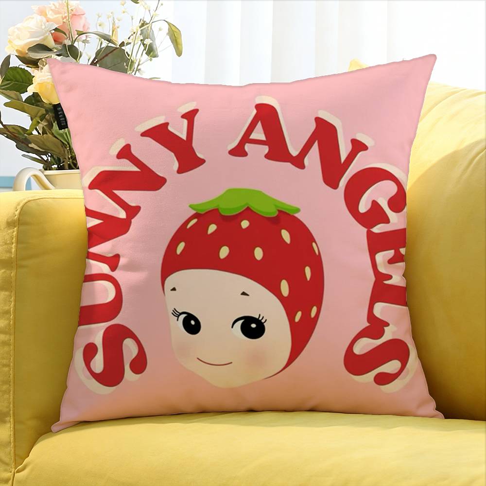 Lovely Sonny Angel Fruit Various Sizes Square Pillow Case For Car Home Bedchamber Decor