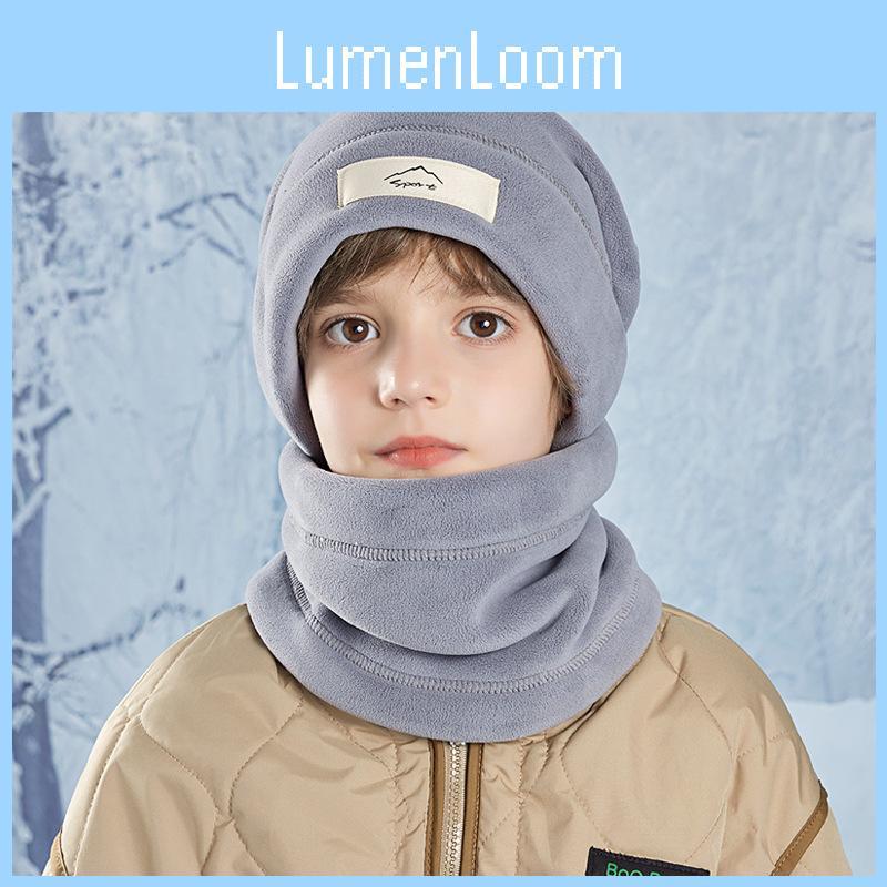 Kids Plush Hat And Neck Gaiter Pair With Warmth And Windproof Design For Winter Outdoor Use